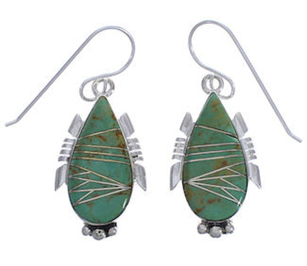 Turquoise Southwest Hook Dangle Earrings FX31379